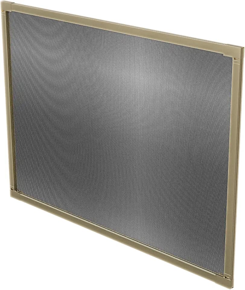 Amig - Erweiterbares Insektenschutzgitter für Fenster - 70 x 50 cm - Aluminiumrahmen Bronze - Graues Fiberglasgewebe - Verstellbar - Werkzeuglose Installation - Mod. ME01