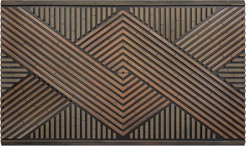 Calloway Mills Wood Wall Doormat 18 ''x 30'' (Interlock Arrow Wood Wall)