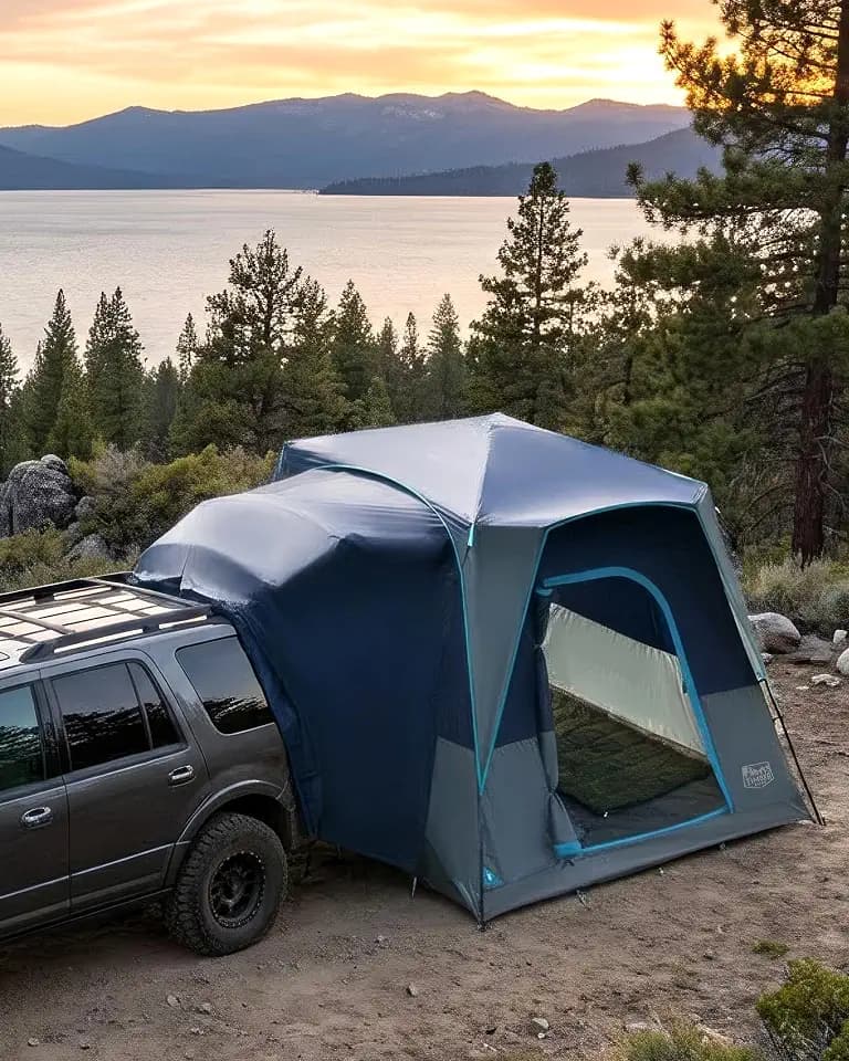 TIMBER RIDGE Heckzelt Auto 4-5 Personen Autozelt Heckklappe Wasserdicht
