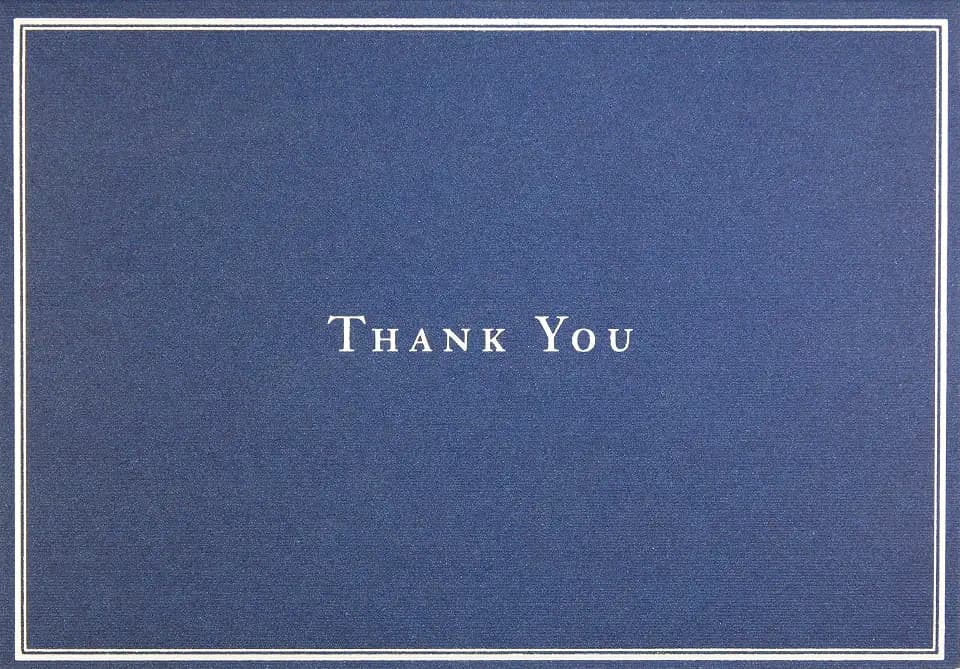 Navy Blue Thank You Notes (Stationery, Note Cards, Boxed Cards)