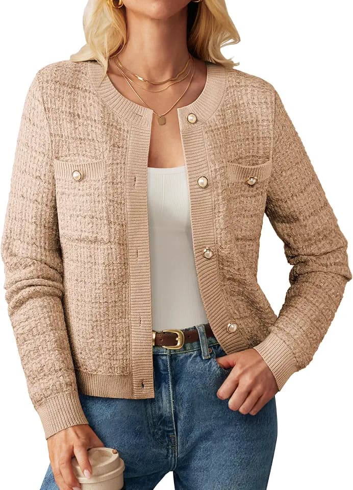 GRACE KARIN Women's Fall Cardigan Sweaters Button Knit Jackets