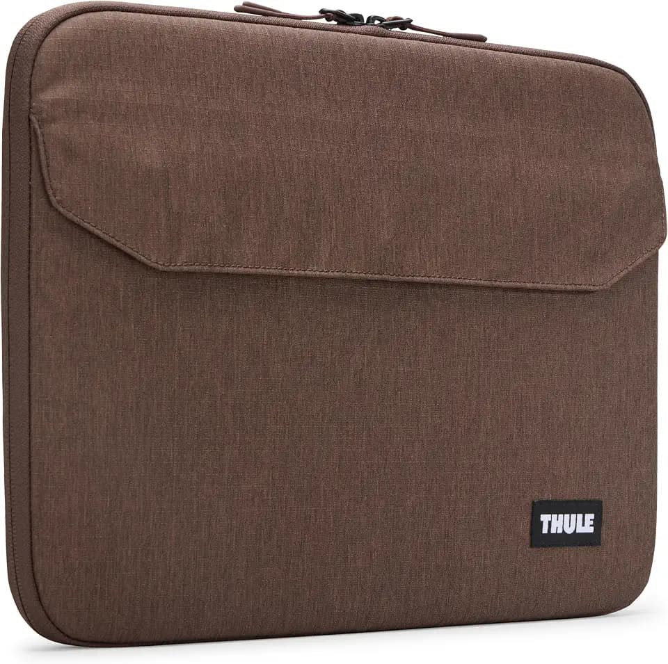 Thule Lithos laptop sleeve, Fits MacBook Air, Soft padded interior, Front accessory pocket, YKK zippers & durable materials