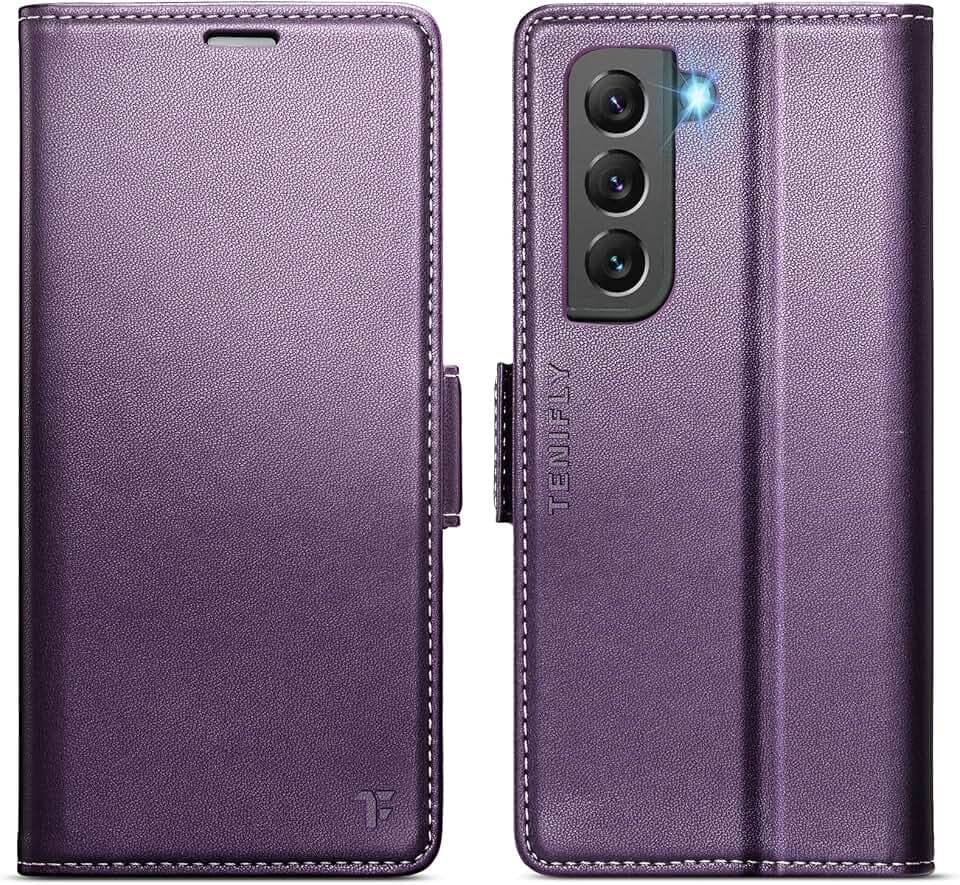 for Samsung Galaxy S22 Plus Case Wallet with Card Holder Purple