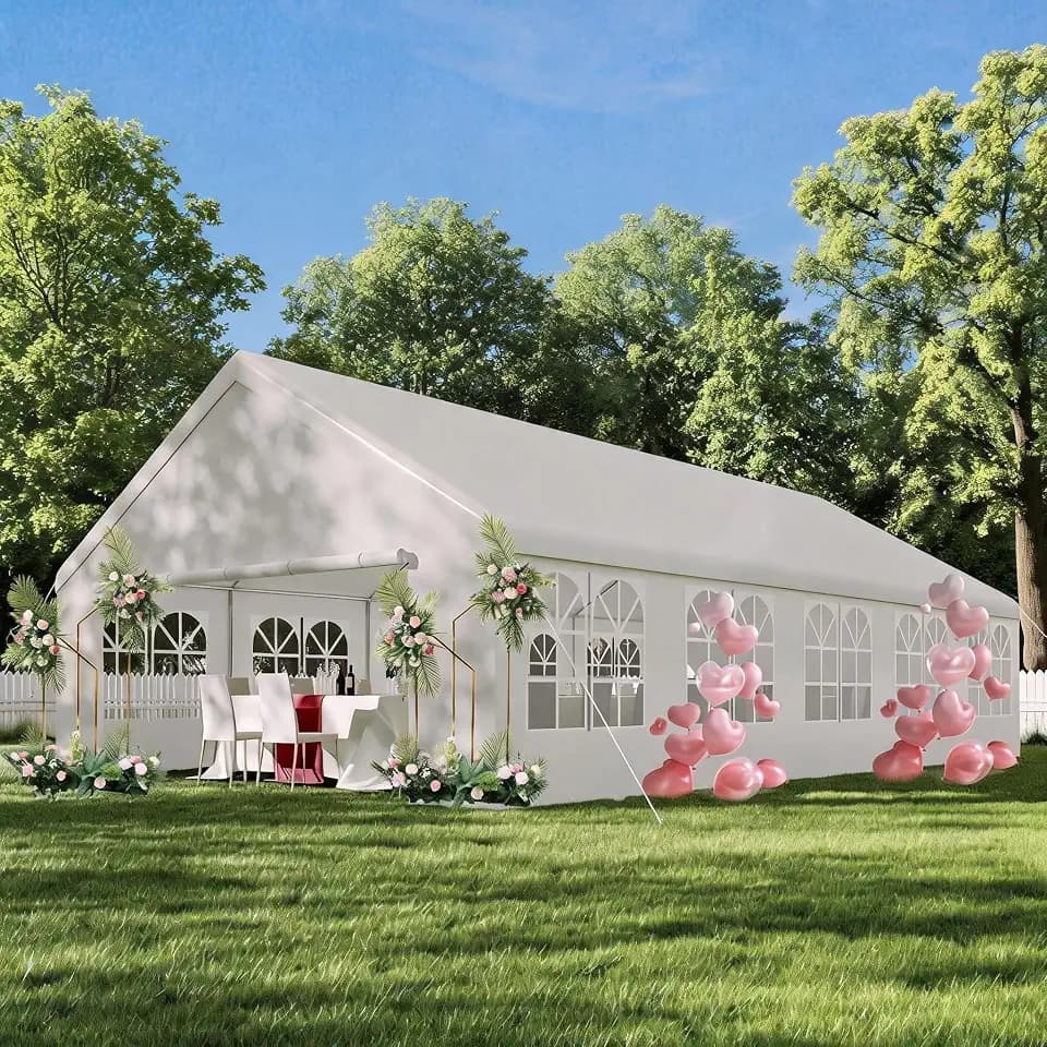 20x33 ft Party Tent, Outdoor Event Canopy with Detachable Sidewalls
