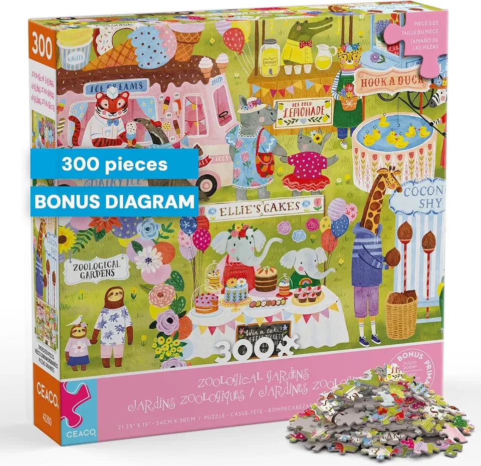Ceaco - Zoological Gardens - 300 Large Piece Jigsaw Puzzle for Adults