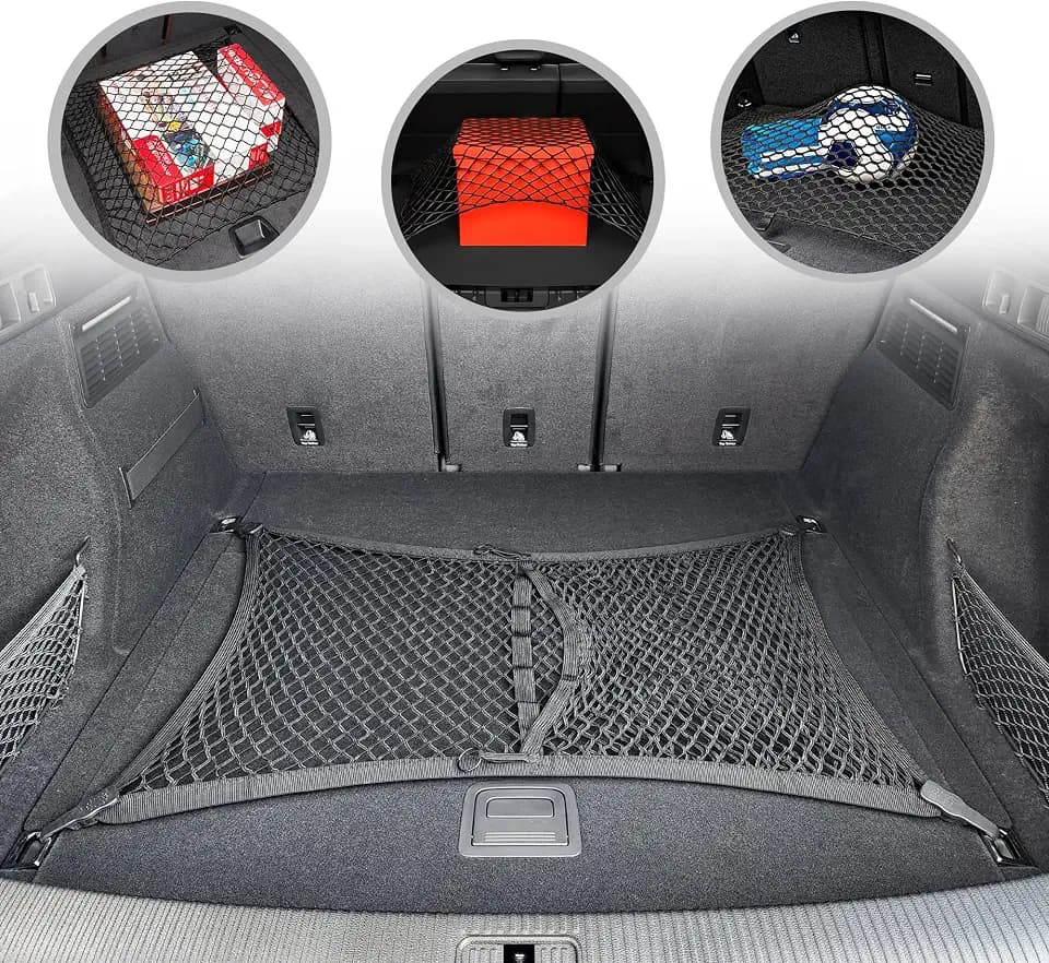 TrunkNets Inc Floor Trunk Cargo Net for Audi Q5 SQ5 Q5 Hybrid 2009 2010 2011 2012 2013 2014 2015 2016 2017 2018 2019 2020 2021 2022 2023 2024