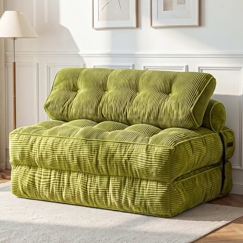 MAXYOYO Folding Sofa Bed, Foldable Chair Couch with Pillow