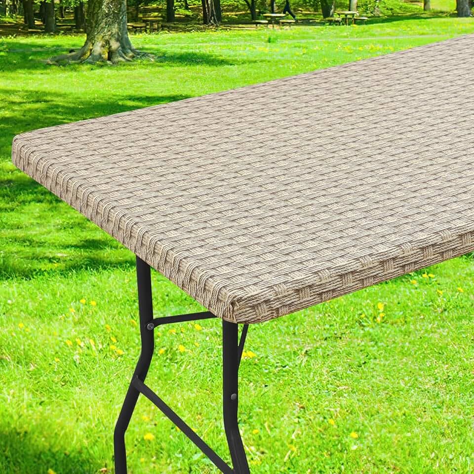 Smiry Fall Rectangle Table Cloth, Plastic Table Cover for 4FT Tables