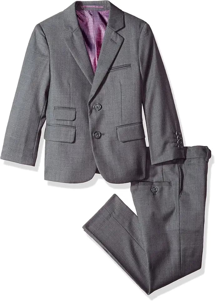 Isaac Mizrahi Solid 2pc Slim Fit Wool Suit Suit