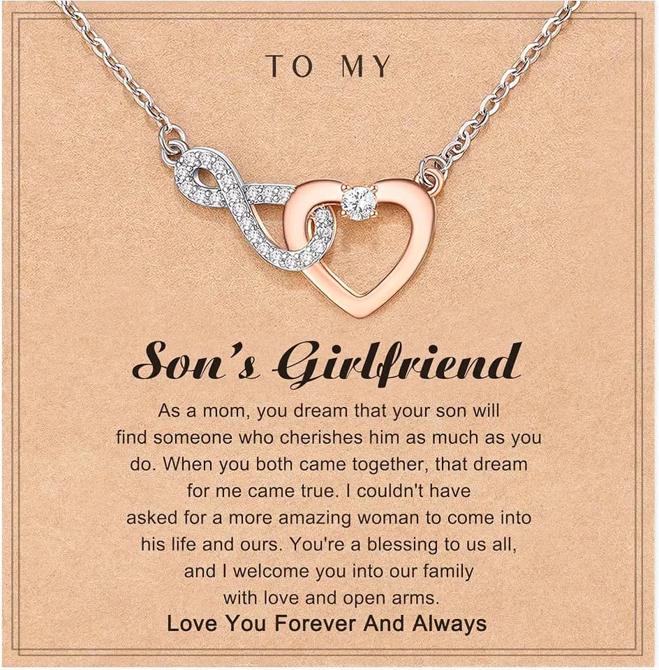 Shonyin Everlasting Heart Necklace Gift for Women, Meaningful Jewelry