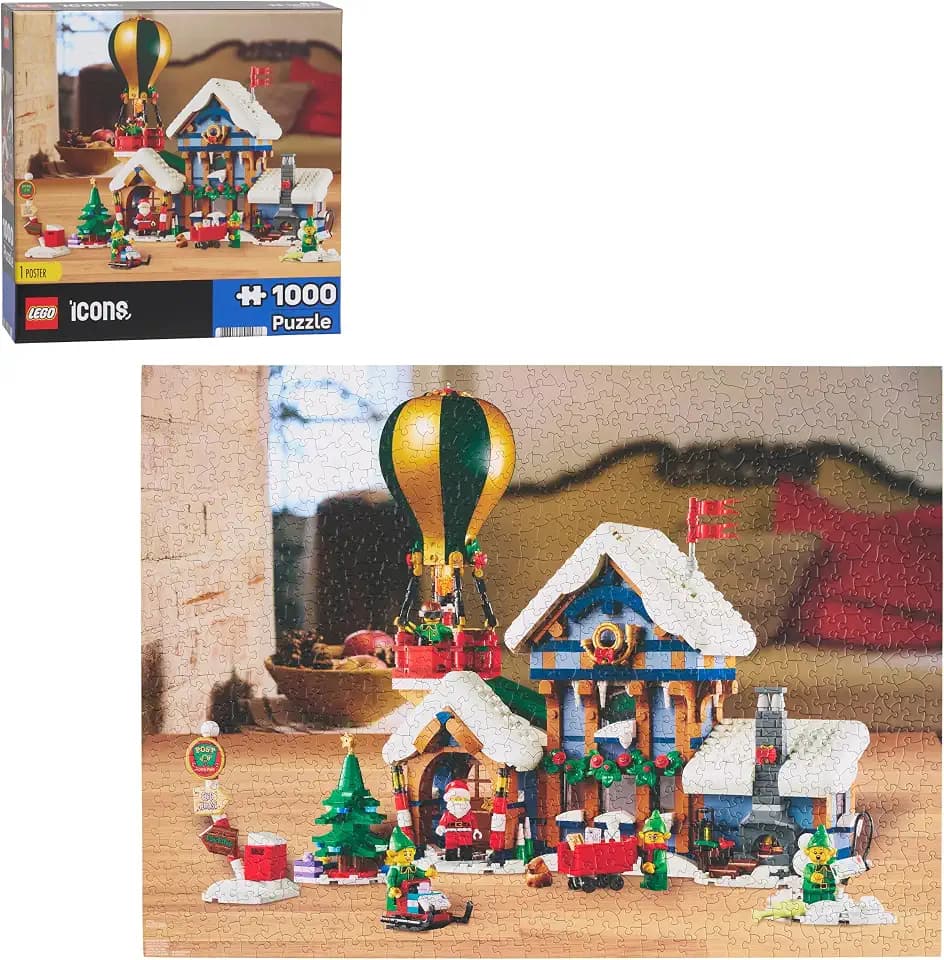 LEGO Icons Seasonal Santa’s Post Office Puzzle, 1000 Pieces, Ages 8+