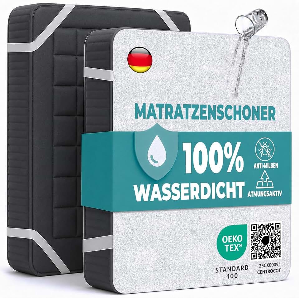 Matratzenschoner 140x200 cm wasserdichte Matratzenauflage aus Baumwolle Nässeschutz Inkontinenzunterlage Matratzenbezüg Atmungsaktive Anti-Allergie und Anti Milben für Bett und Matratze Waschbar