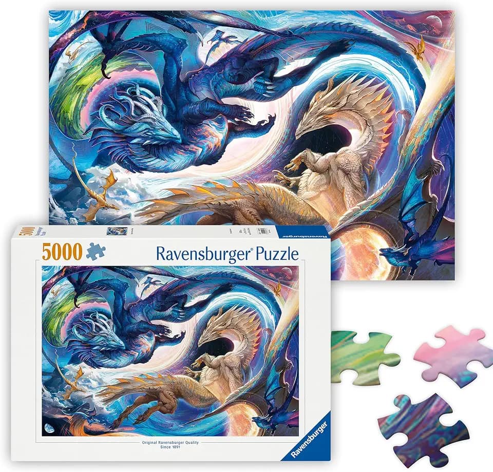Ravensburger Puzzle Gigantisches Drachenfest zur Tages- und Nachtstunde