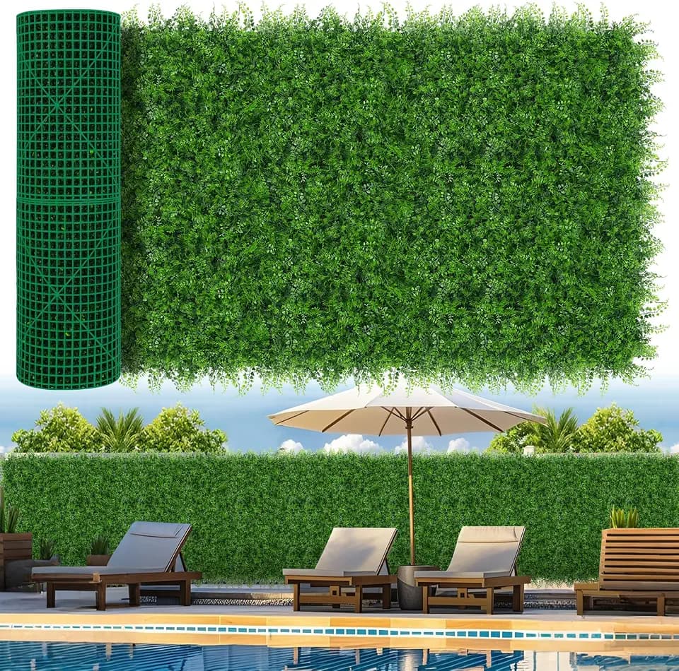 Grooy 40"x120"(33.33 SQFT) Artificial Boxwood Roll Panels for Outdoor