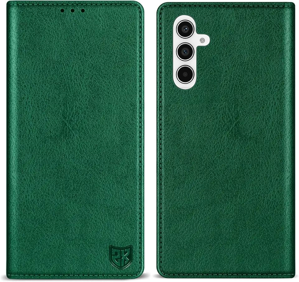 ZZXX for Galaxy S24 Plus Wallet Case Strong Magnetic 6.7 inch,Green
