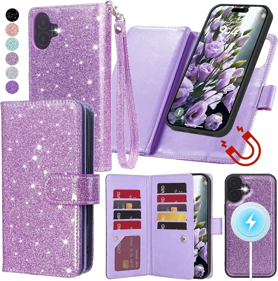 Varikke Wallet Case for iPhone 17 - Compatible with Magsafe, Light Purple