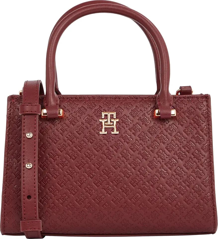 Tommy Hilfiger Women's Monogram Mini Tote Bag With Removable Crossbody Strap