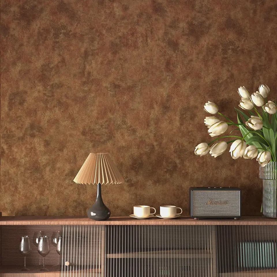 Wall Paper Peel and Stick Modern Mid Century Wallpaper Concrete Cement Wrap
