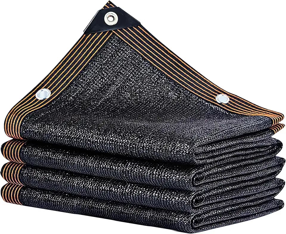 winemana 50% Black Shade Cloth, 6.6 x 10 FT Garden Mesh Tarp with Grommets