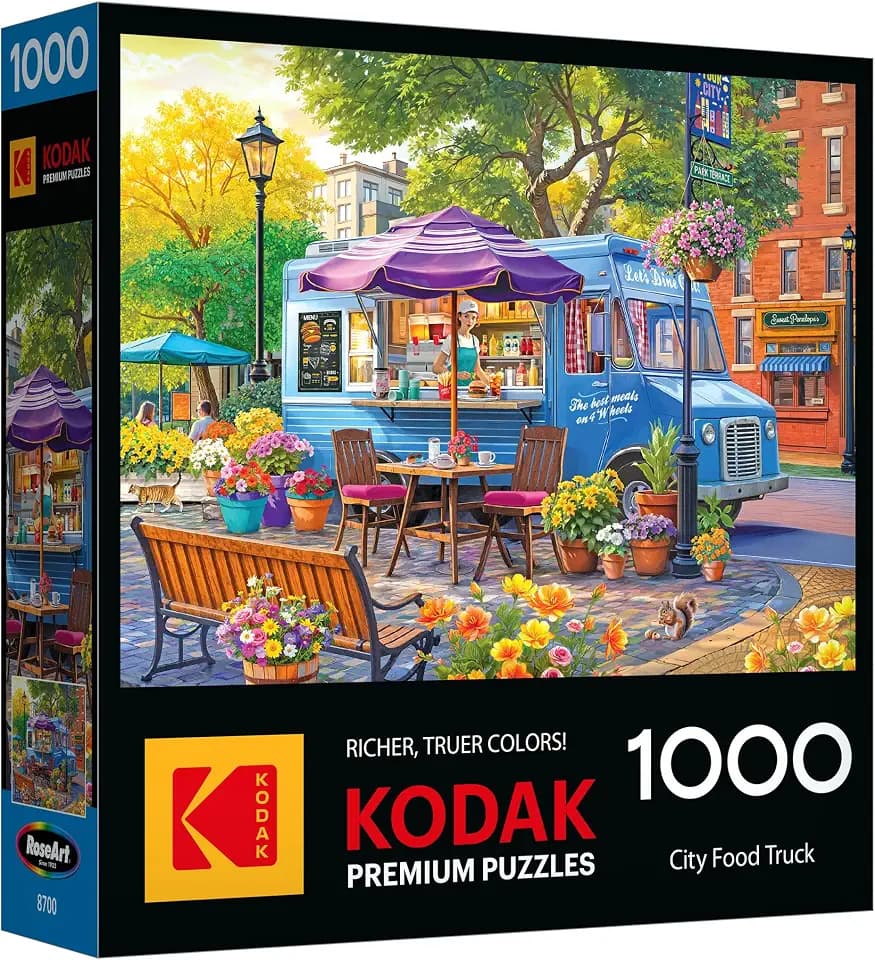 RoseArt Kodak Premium City Food Truck 1000 Piece Jigsaw Puzzle