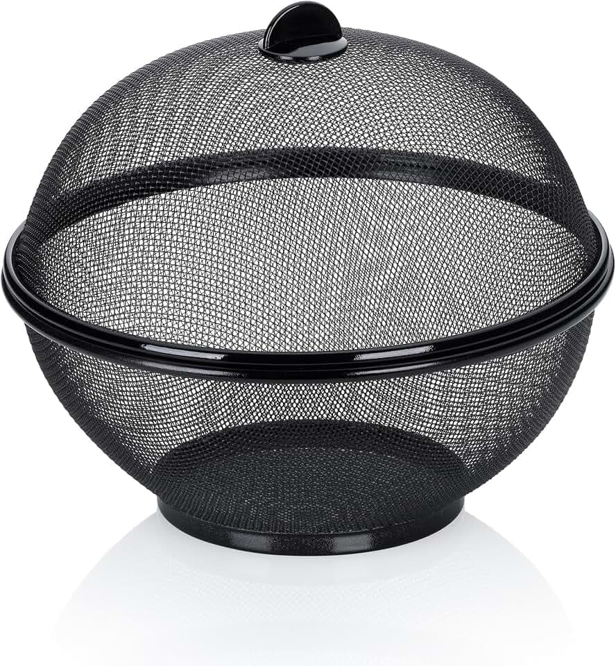 kela Obstkorb mit Fliegenschutz, 26,5 cm, Como, Metall, schwarz