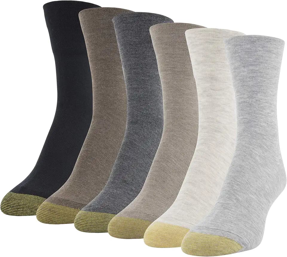 Gold Toe Women's Ultra Soft Midi Crew Socks, 6-Pairs