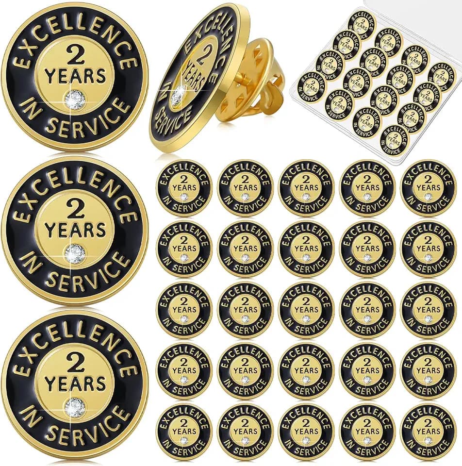 Ferreve Years of Service Pin Anniversary Lapel Pin for Employee