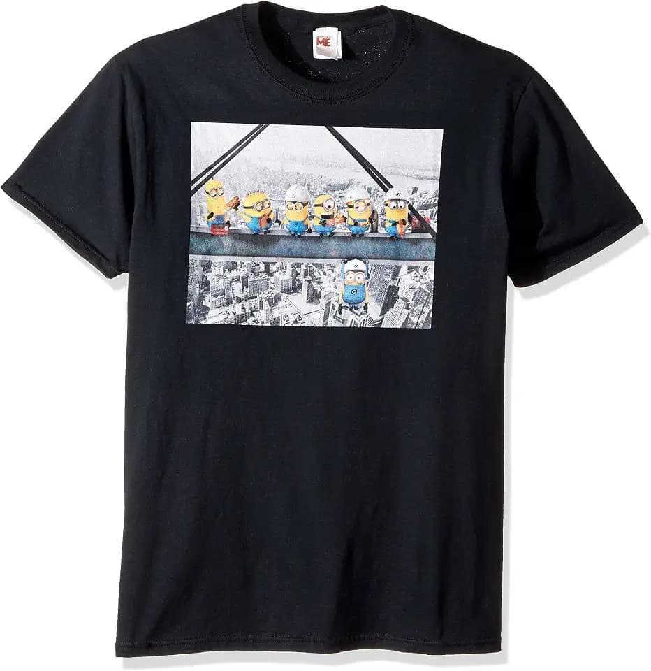 Despicable Me Men's Minions Lunch Break On Skyscraper Funny Graphic Tee