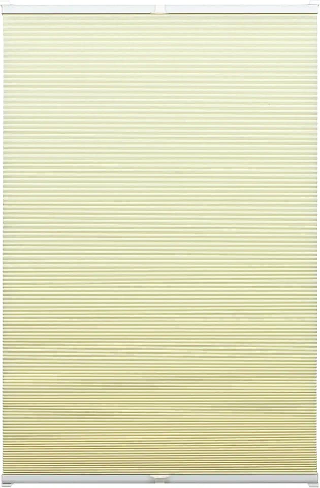 Gardinia Wabenplissee zum Klemmen, Blickdichtes Faltrollo, Energiesparend, Alle Montage-Teile inklusive, EASYFIX Wabenplissee verspannt mit Zwei Bedienschienen, Beige, 100 x 130 cm (BxH), 33759