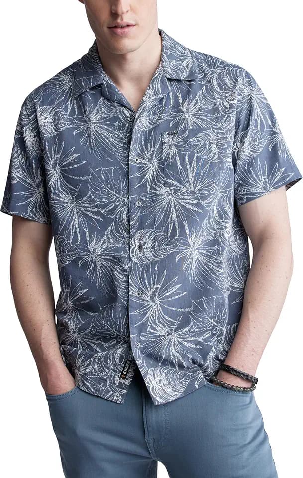 Buffalo David Bitton Men's Short Sleeve Printed Button Down
