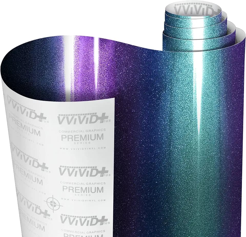 VViViD+ Gloss Metallic Chameleon Blue to Purple Color-Shift (6ft x 5ft) with Air Release