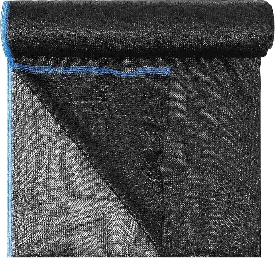 40% 6ft x 100ft Shade Cloth Roll with Eyelets, Black