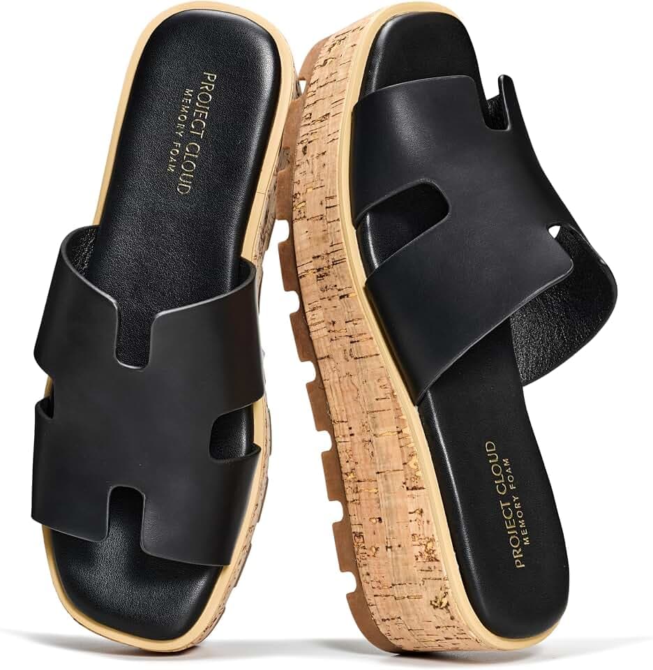 100% Genuine Leather Wedge Sandals Women Platform Sandals for Women Wedges