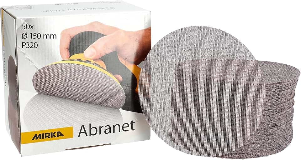 Mirka Abranet Schleifscheiben Ø 150 mm Klett Korn P320 50 Stk