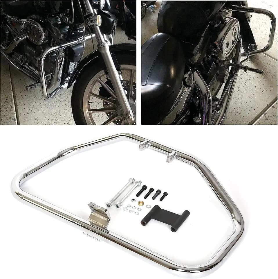 ECOTRIC Engine Crash Bar Compatible with 86-03 Harley Sportster 883 XLH883