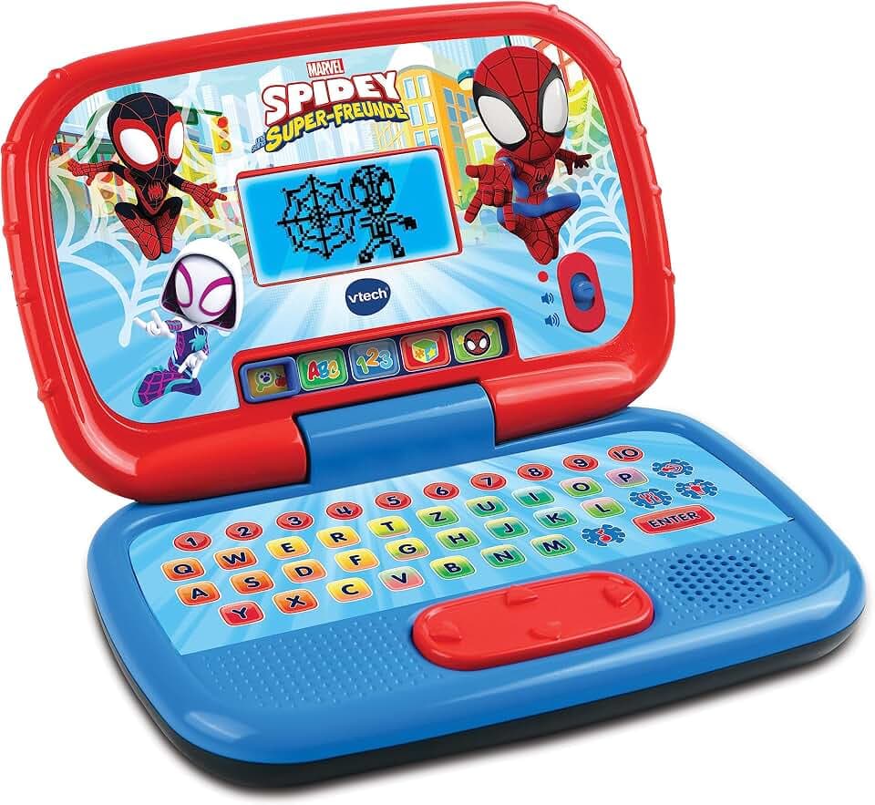 VTech Spidey Lernlaptop - Kinderlaptop mit QWERTZ-Tastatur