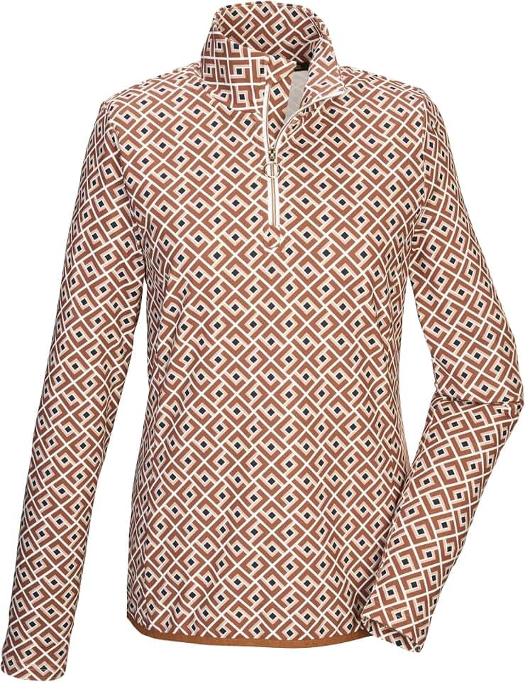 Killtec Damen Powerstretchshirt/Midlayer mit Stehkragen und Reißverschluss