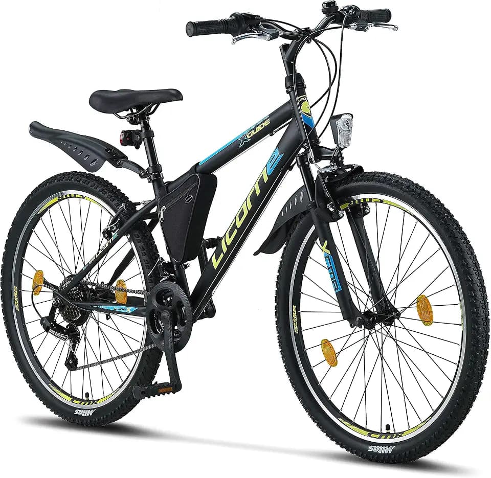 Licorne Bike Guide Premium Mountainbike in 20, 24, 26, 27.5 und 29 Zoll Fahrrad für Mädchen Jungen Herren und Damen