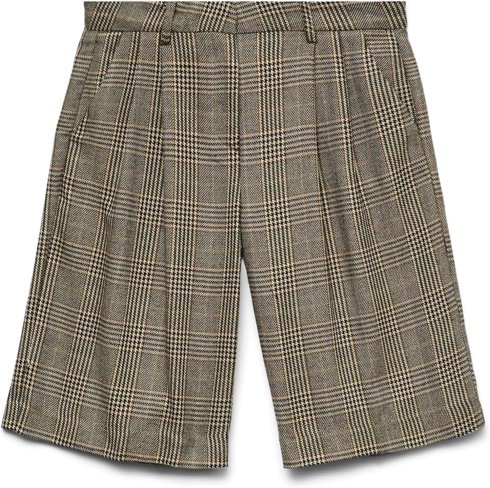 VERO Moda Damen Vmstina Mw Bermuda Check Shorts