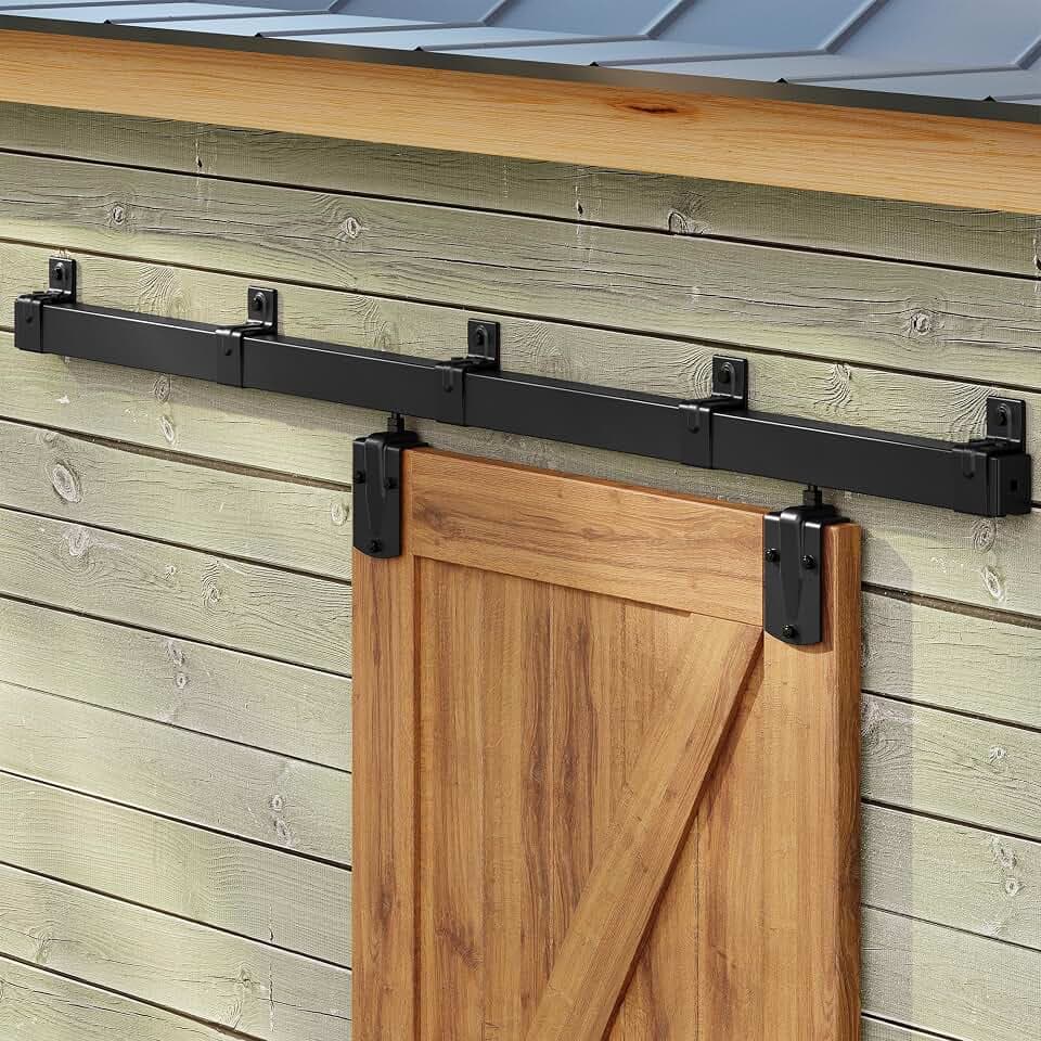 SmartStandard 8FT Exterior Barn Door Hardware Kit, Fit Single 48" Door