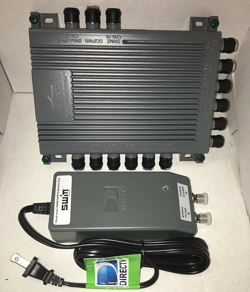 DirecTV SWM16 Single Wire Multi-Switch (16 Channel) (SWM-16) With 29V Power Supply Combo Kit by MN Nice