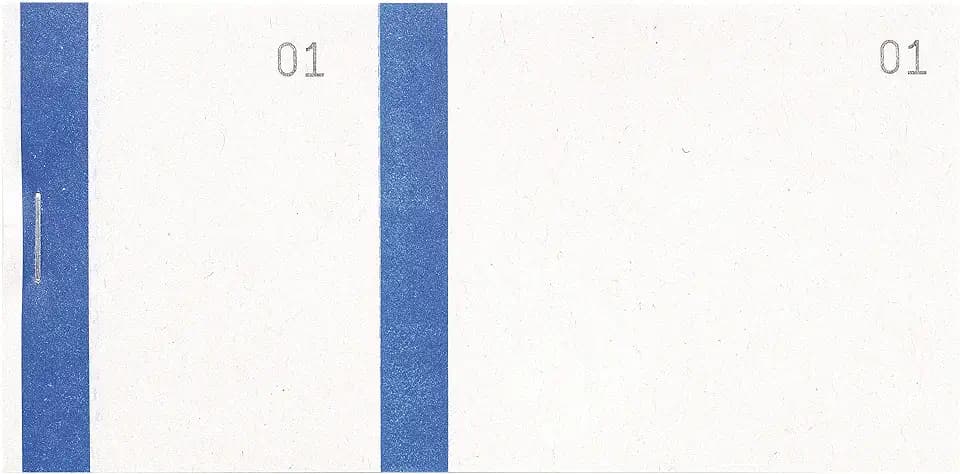 Exacompta 50 Verkäuferblöcke 2 Abschnitte Blau 6,6 x 13,5 cm