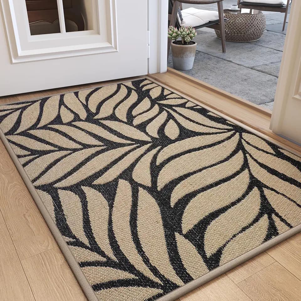 Door Mat Indoor Outside Entrance Dirt Resistant Brown 24"x35"