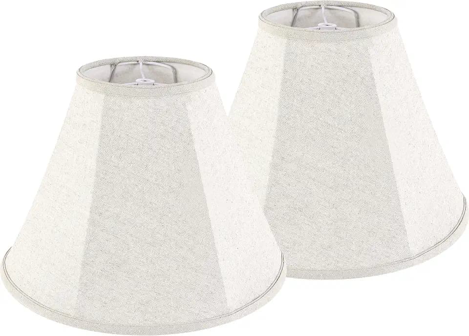 GOSO Lamp Shades, 6" Top x 13" Bottom x 9.8" High, Beige, Set of 2