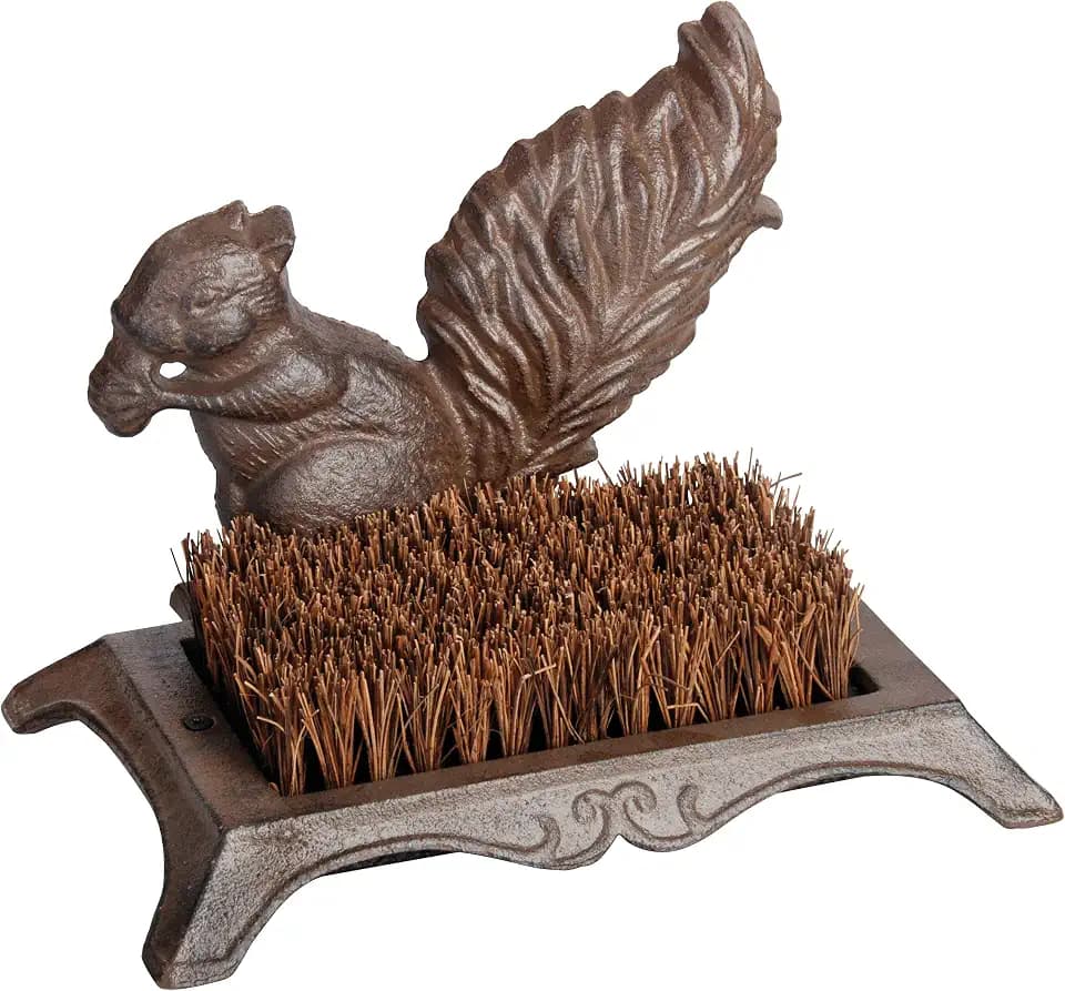 Esschert Design Schuhbürste, Eichhörnchen, Rostbraun, 25.3x15.8x18.39 cm, LH67