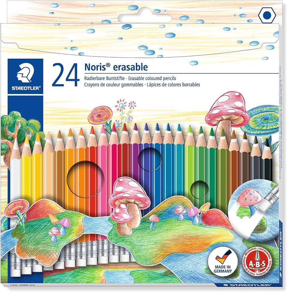 STAEDTLER Noris 144 50 radierbare Buntstifte – 24er Set