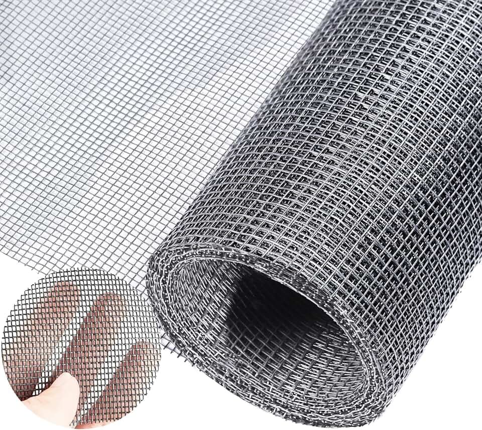 Fliegennetz Meterware 120 x 250 cm,Fiberglas Fliegengitter Fenster Mesh Gewebe Schneidbar Ersatznetz,DIY Insektenschutz Gaze Fenster, für Dachfenster, Terrassentür, Grau