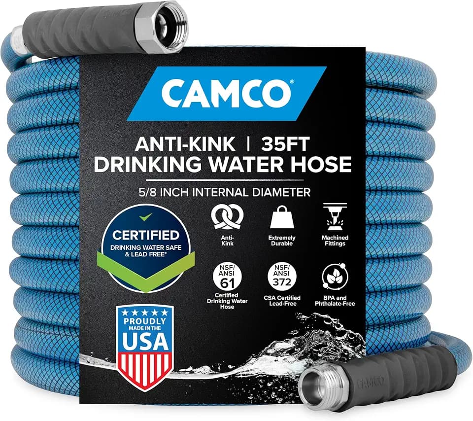 Camco TastePURE 35-Foot Premium RV Drinking Water Hose - Made in the USA