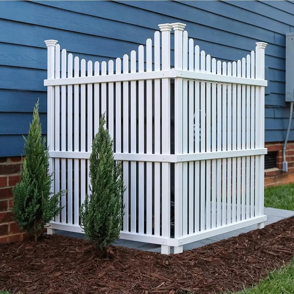 Enclo Huntersville Privacy Screen 2pk, White Vinyl DIY No Dig Kit