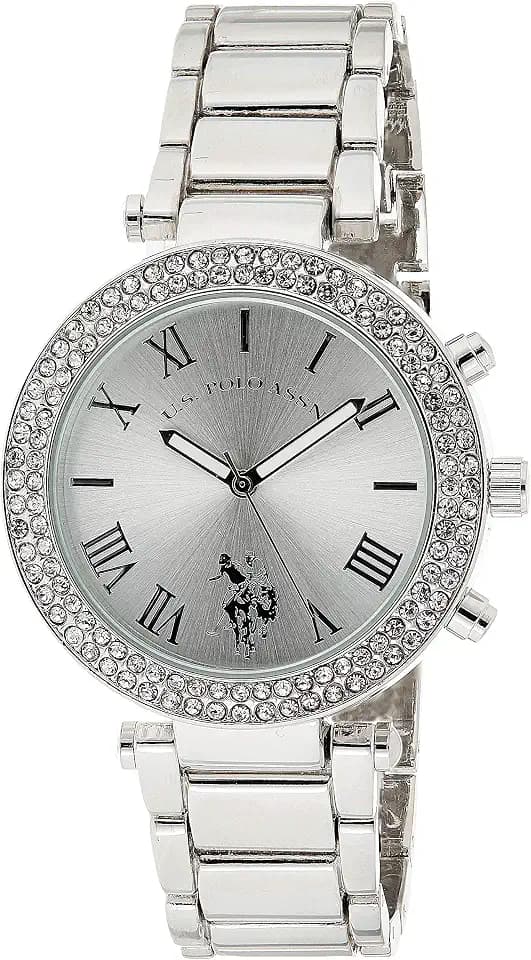 Accutime U.S. Polo Assn. Women's Quartz Silver-Toned Dress Watch (Model: USC40172)